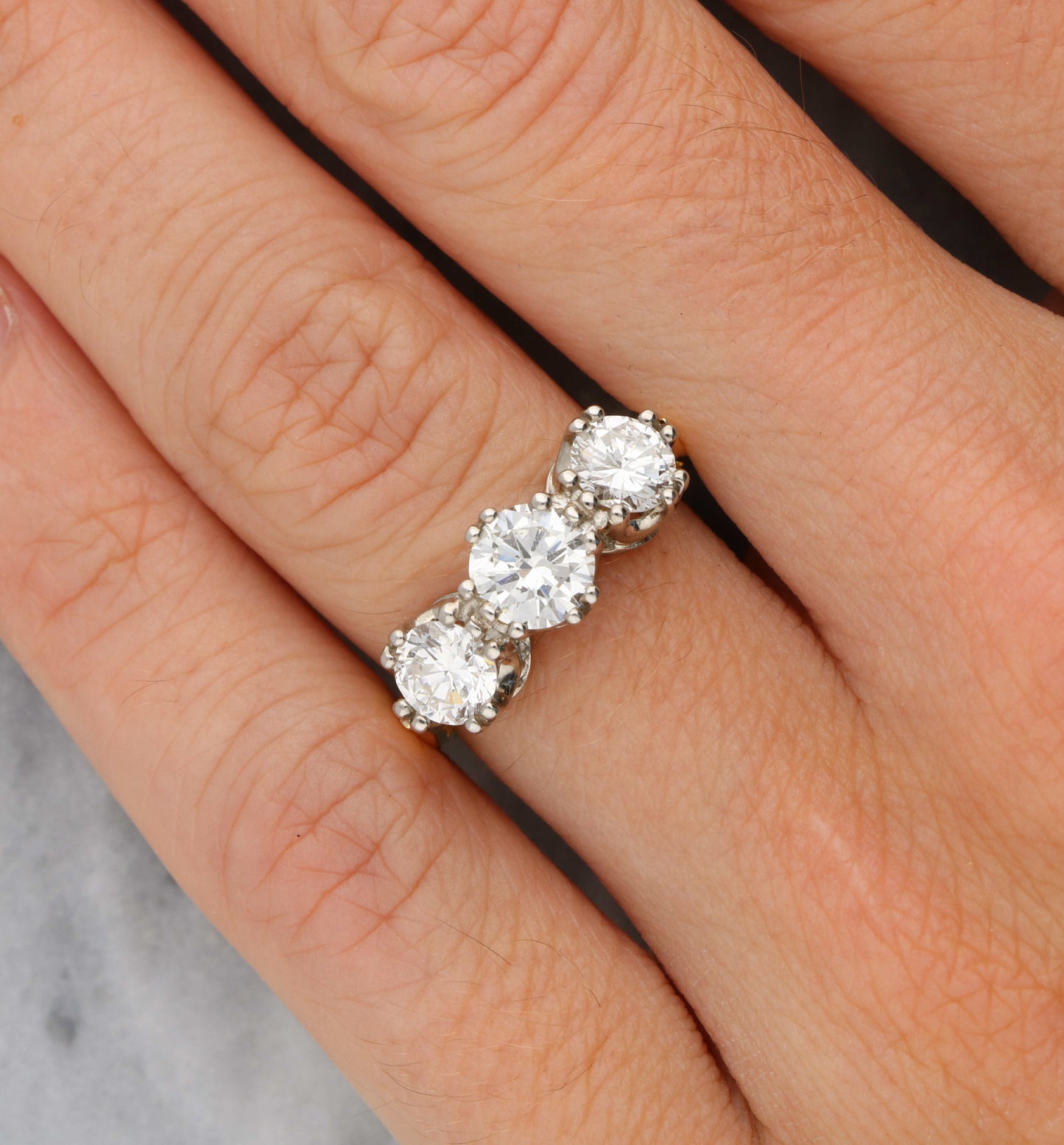 18ct diamond 3 stone engagement ring