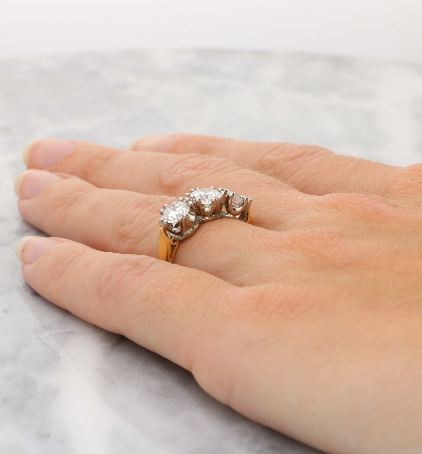 18ct diamond 3 stone engagement ring