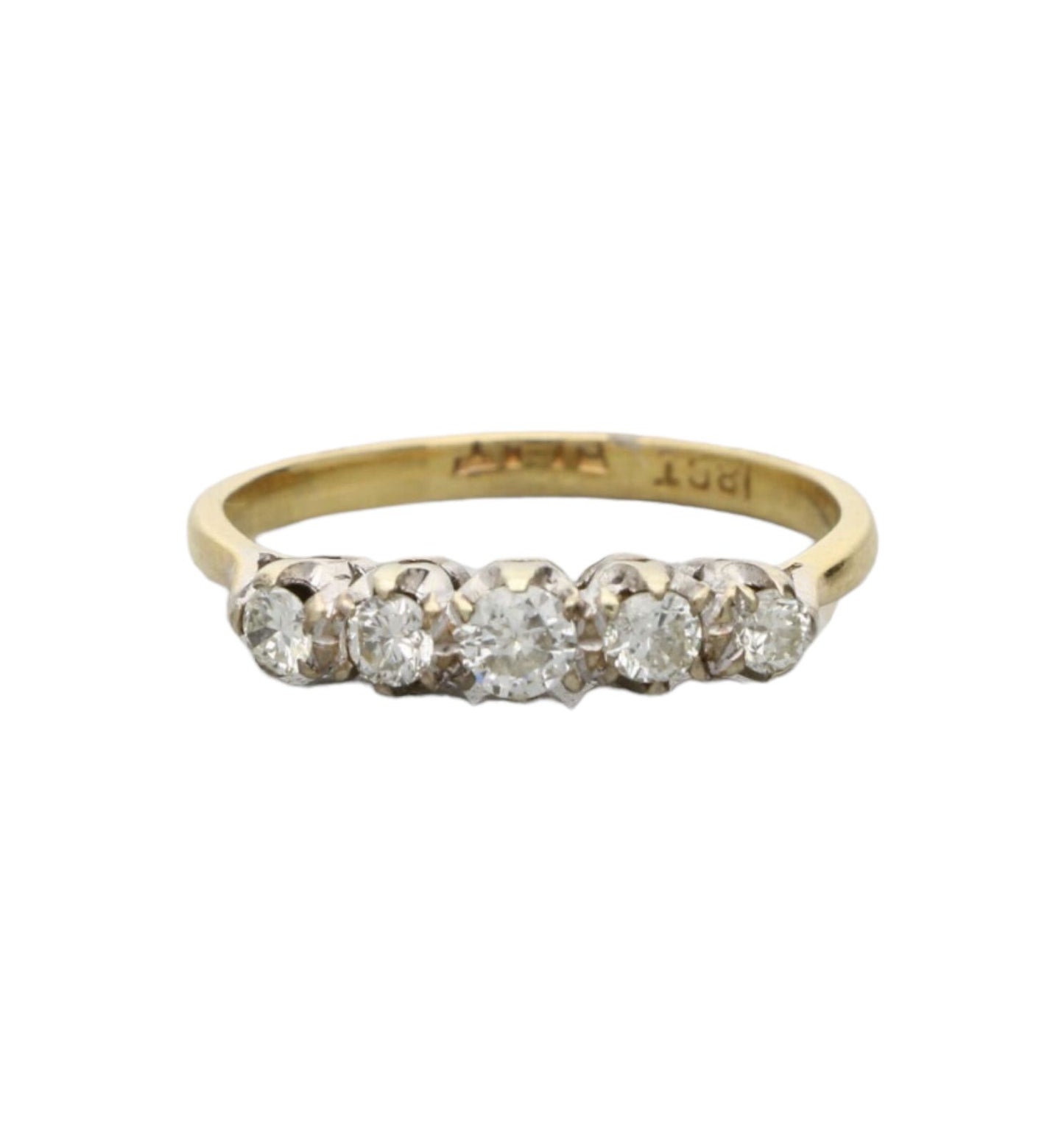 18ct and platinum diamond 5 stone ring