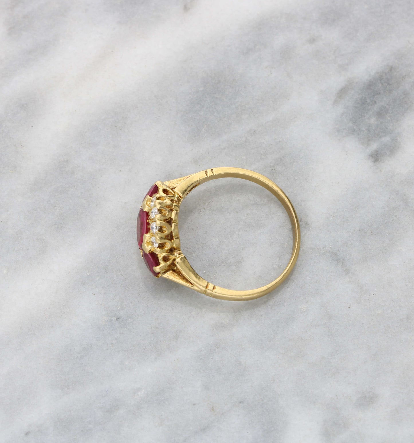18ct ruby and diamond ring