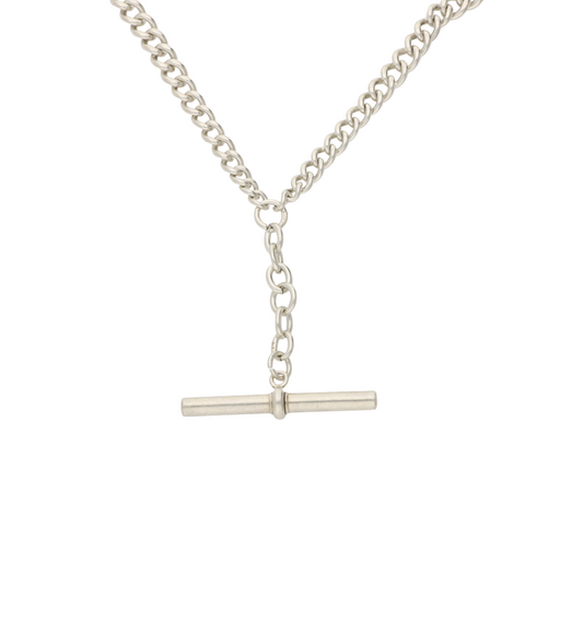 Silver Albert chain necklace
