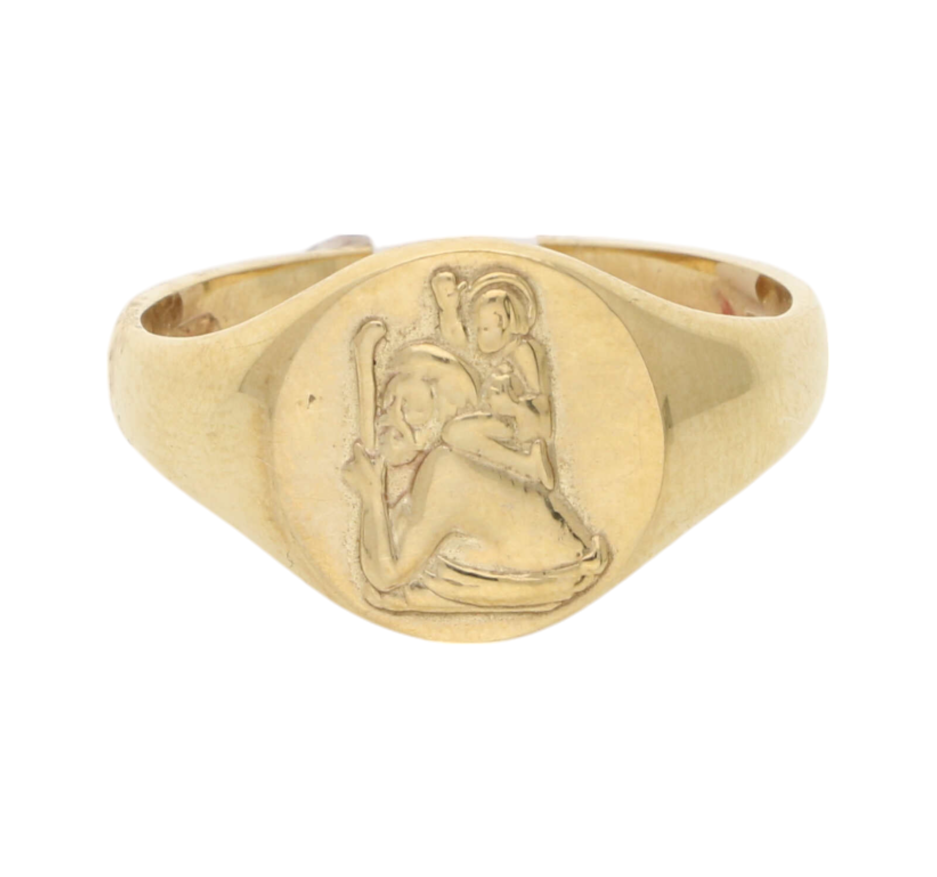 9ct St Christopher signet ring – Wave Antiques