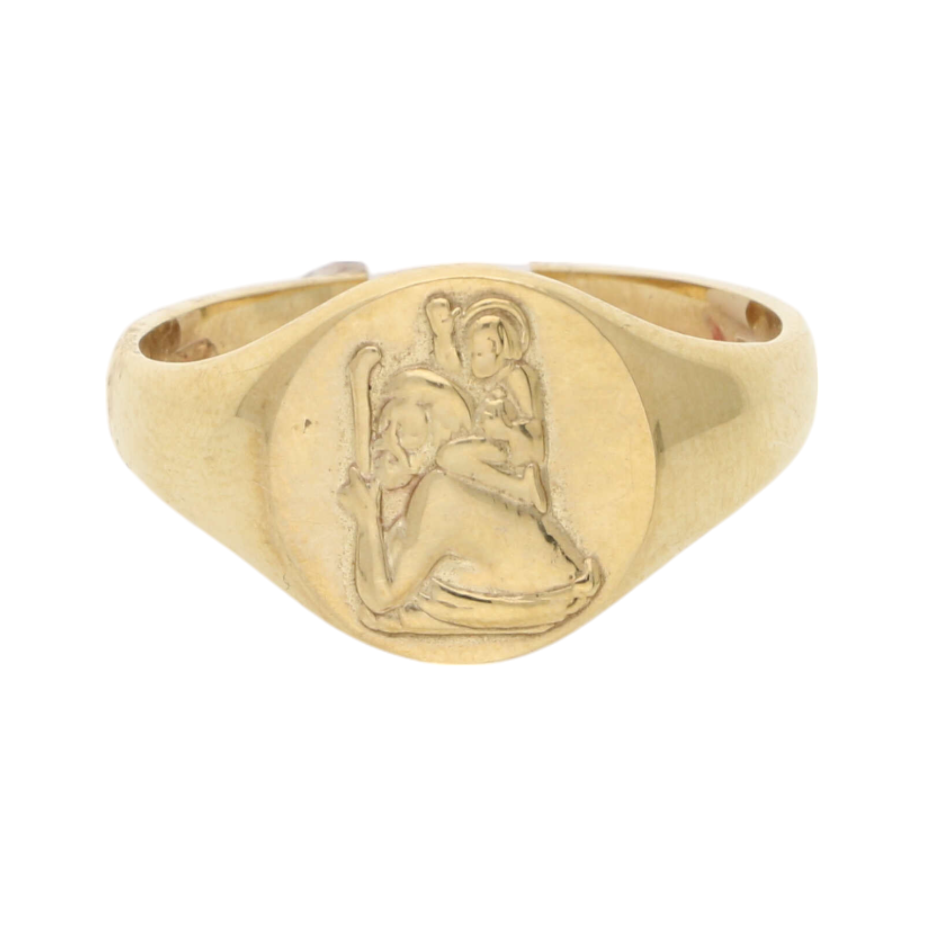 9ct St Christopher signet ring – Wave Antiques