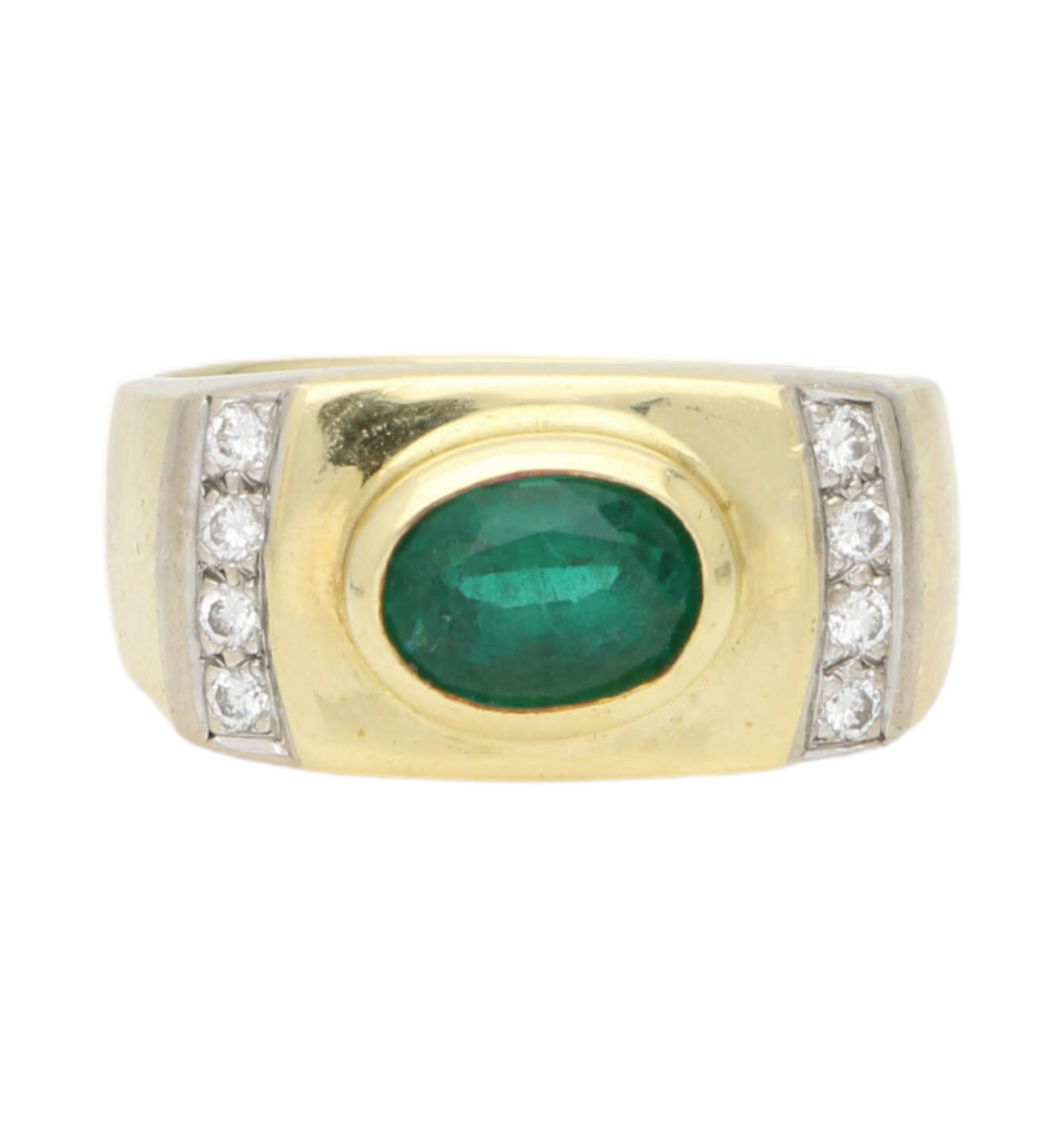 18ct emerald and diamond ring