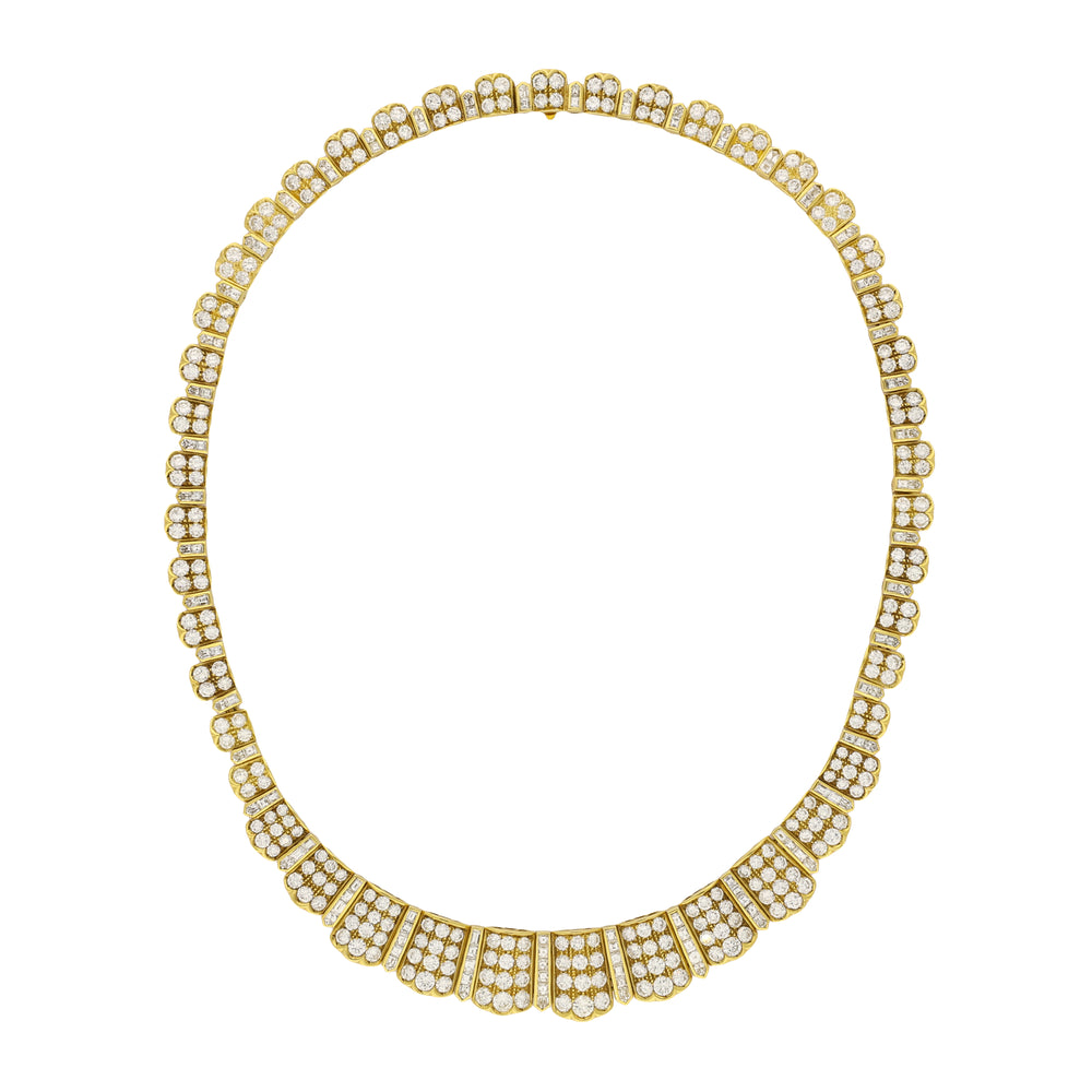 Vintage Diamond Panel Necklace