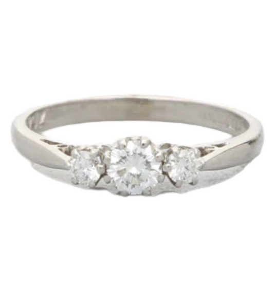 18ct 0.40ct diamond 3 stone engagement ring