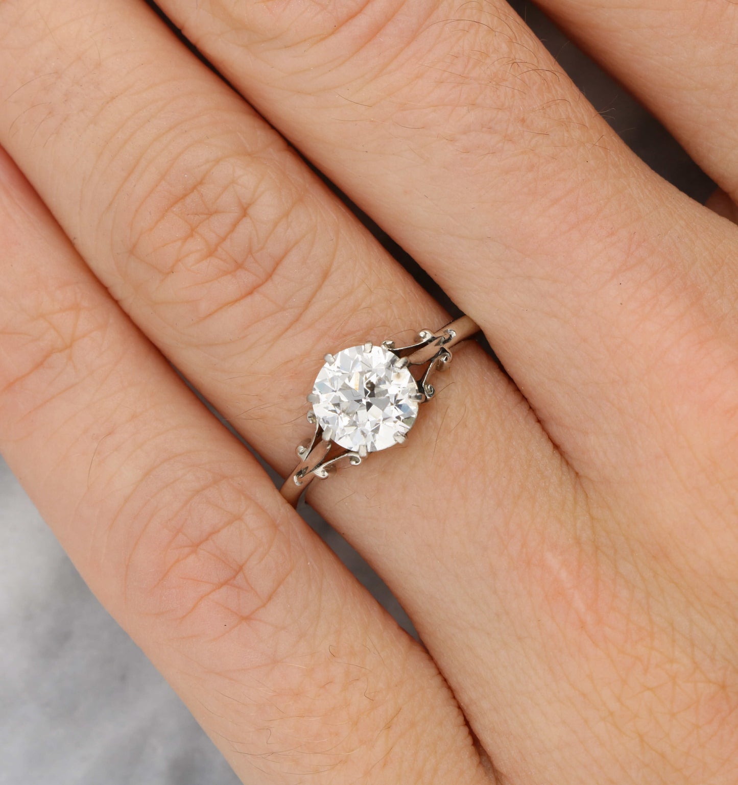 Platinum 1.60ct diamond engagement ring