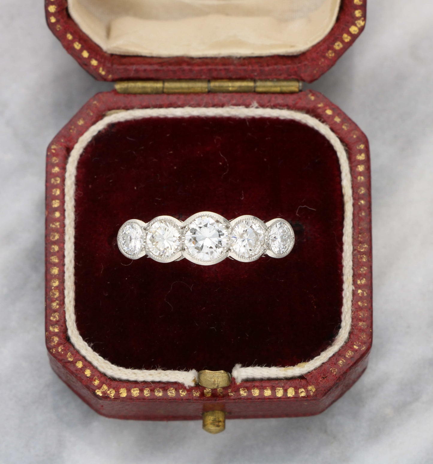 Platinum diamond 5 stone ring