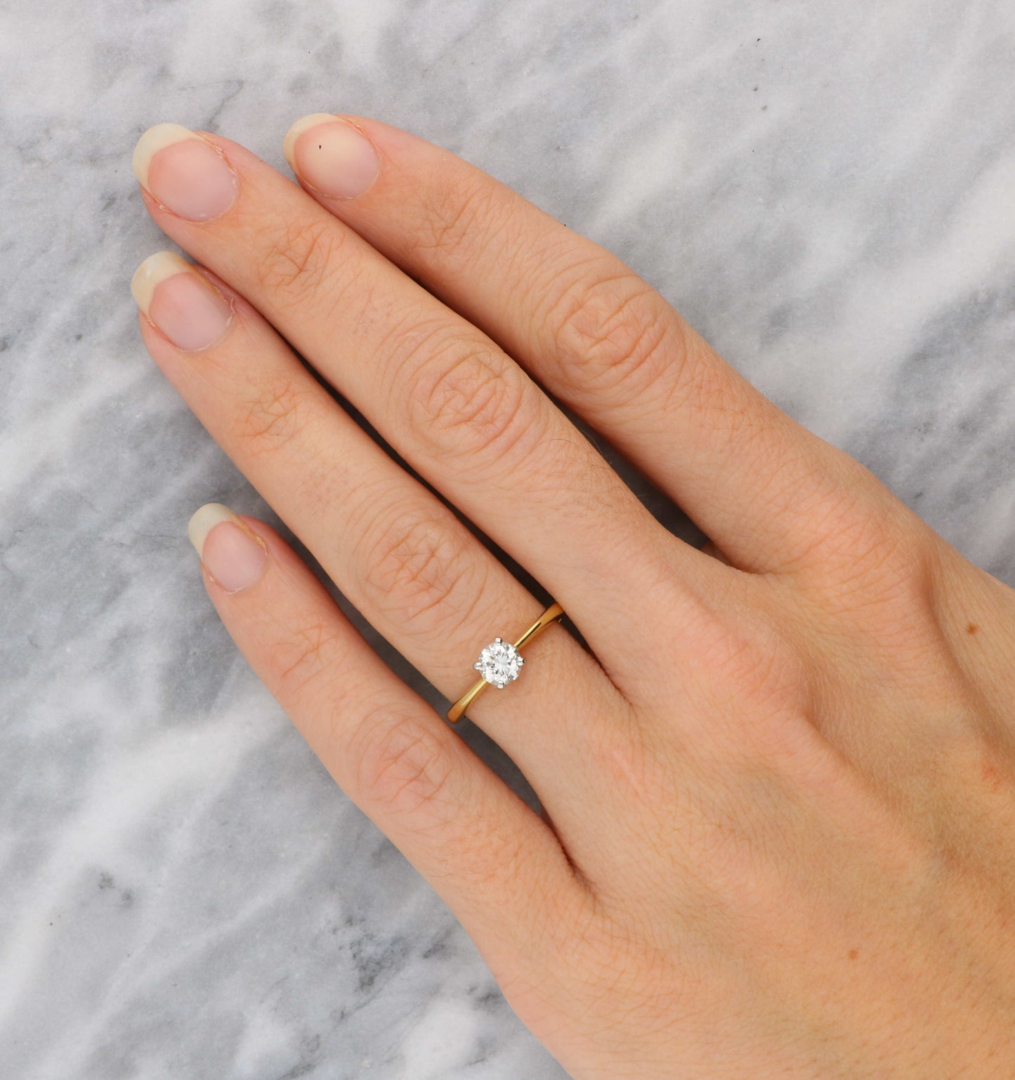 18ct and platinum 0.53ct H/VVS2 diamond engagement ring