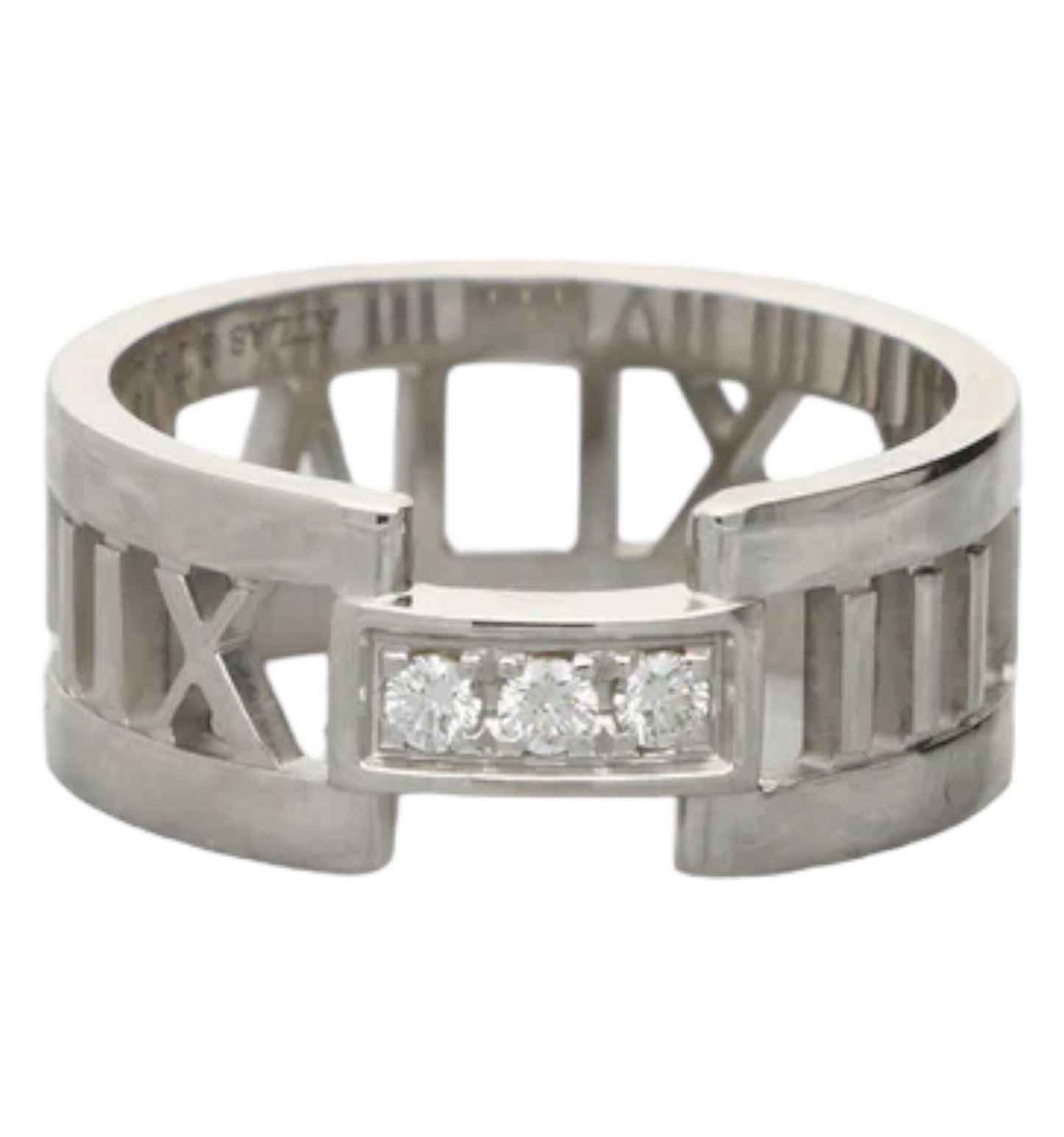 Tiffany & Co Atlas 18ct diamond-set ring