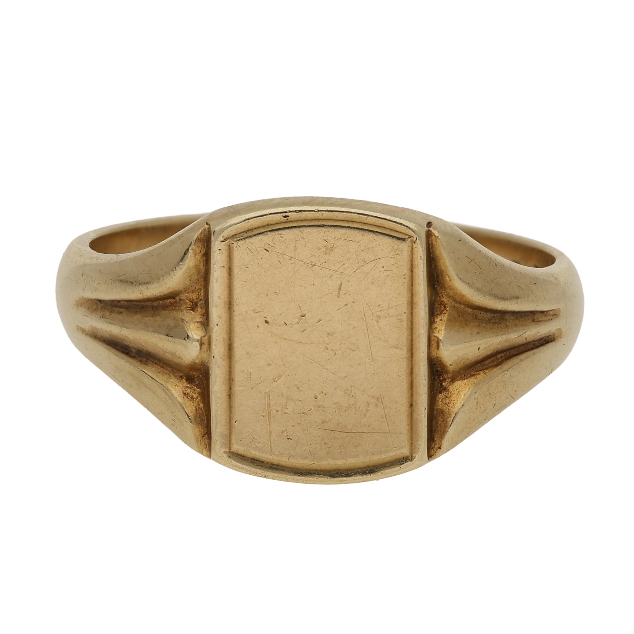 Vintage 9K Gold Diamond Signet Ring – Wave Antiques