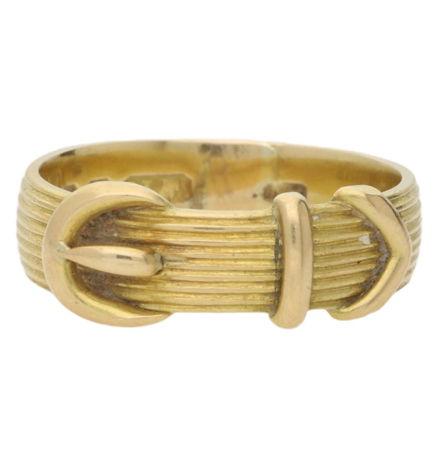 1886 18ct gold belt buckle band ring
