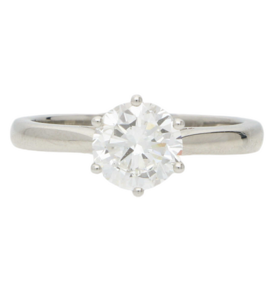 Platinum 1.31ct diamond engagement ring