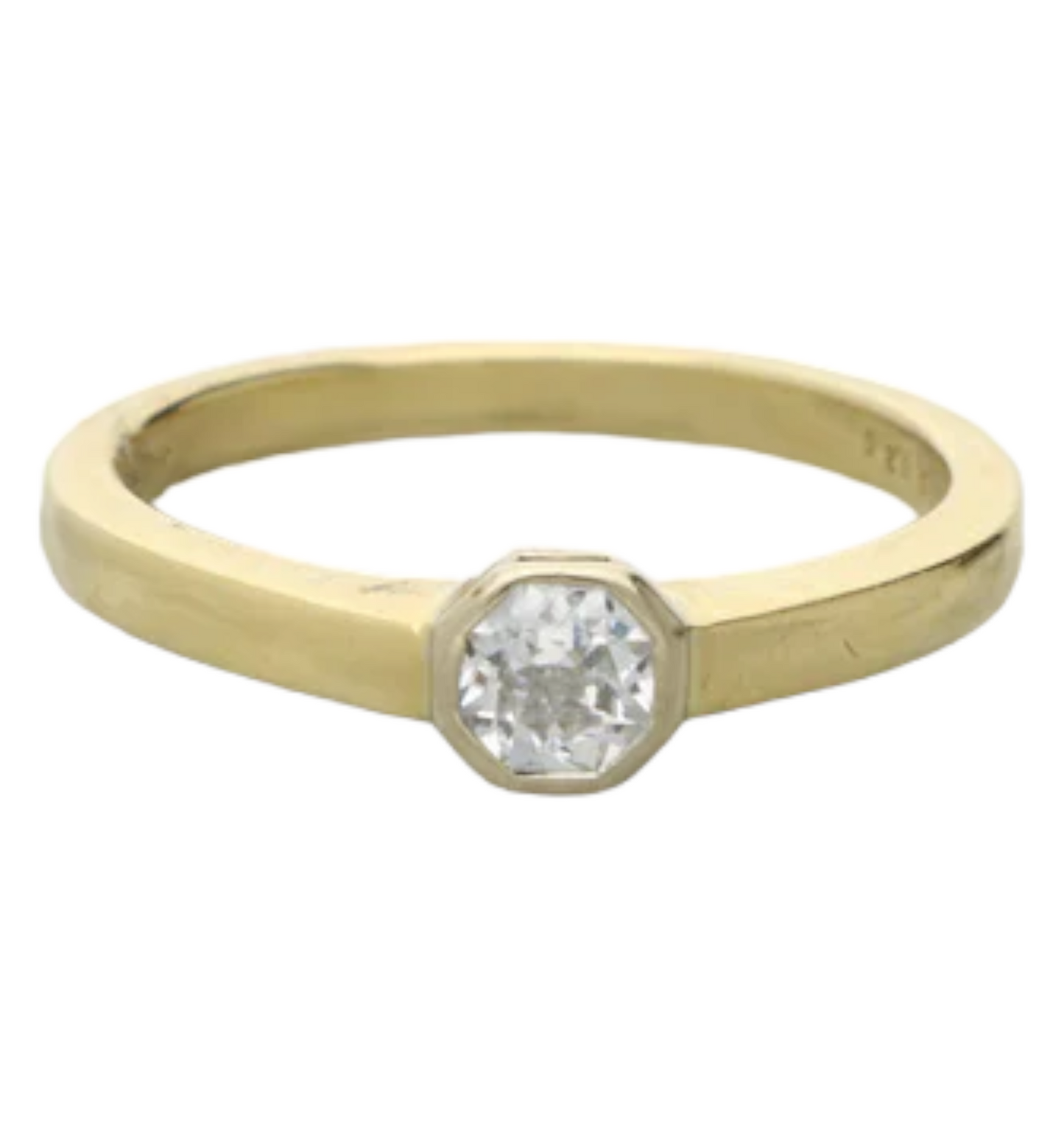18ct old cut diamond solitaire ring