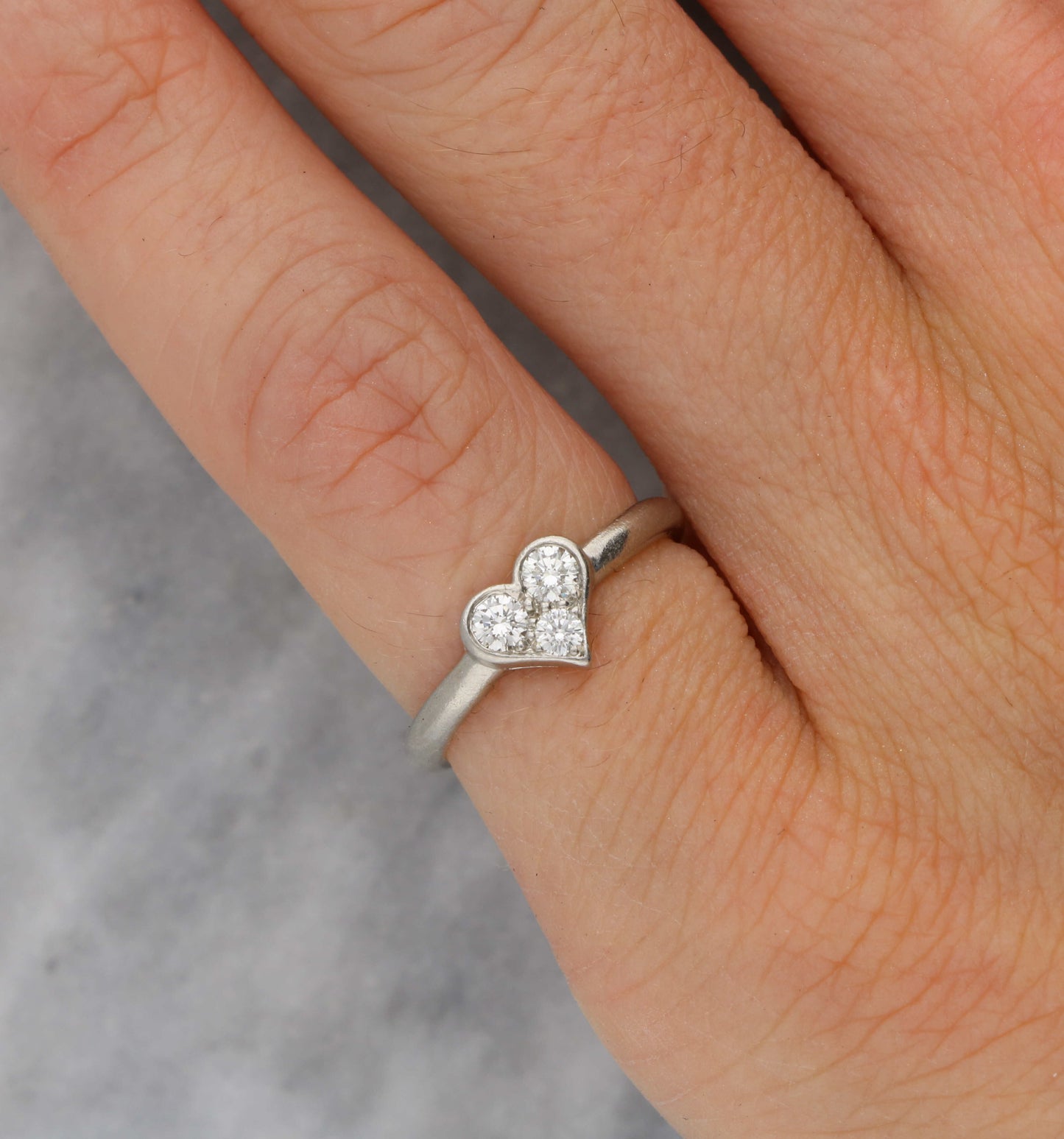 Tiffany & Co platinum diamond heart ring