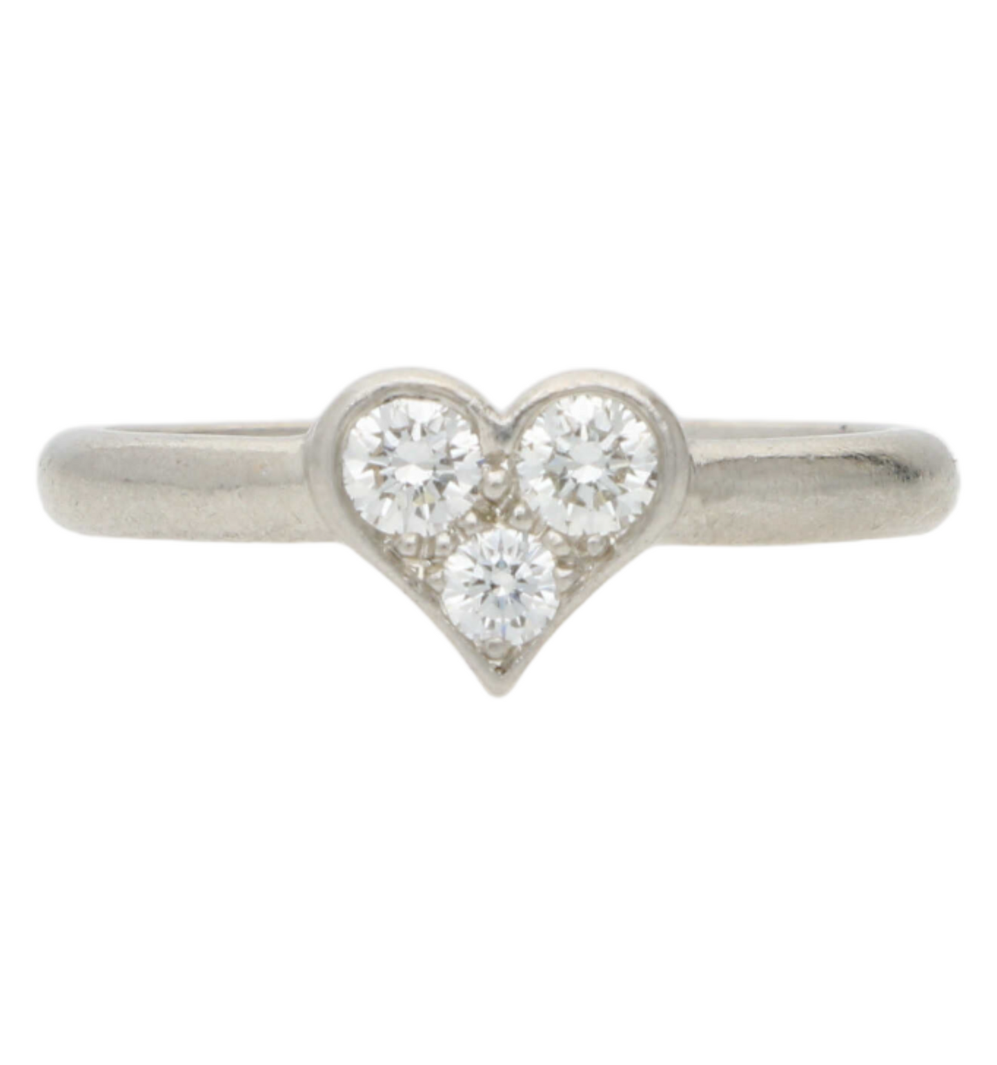 Tiffany & Co platinum diamond heart ring