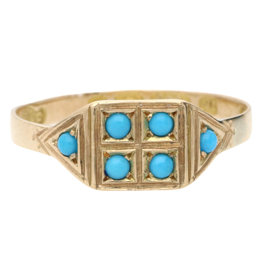 Antique 15ct turquoise ring