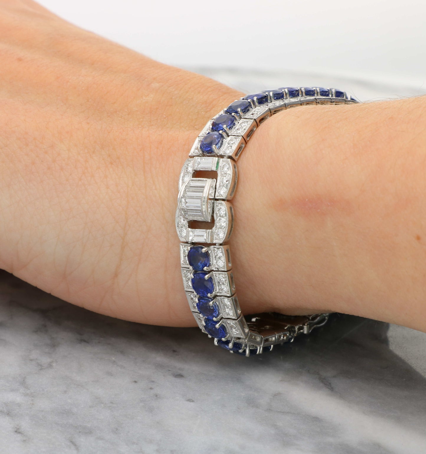 18ct sapphire and diamond bracelet