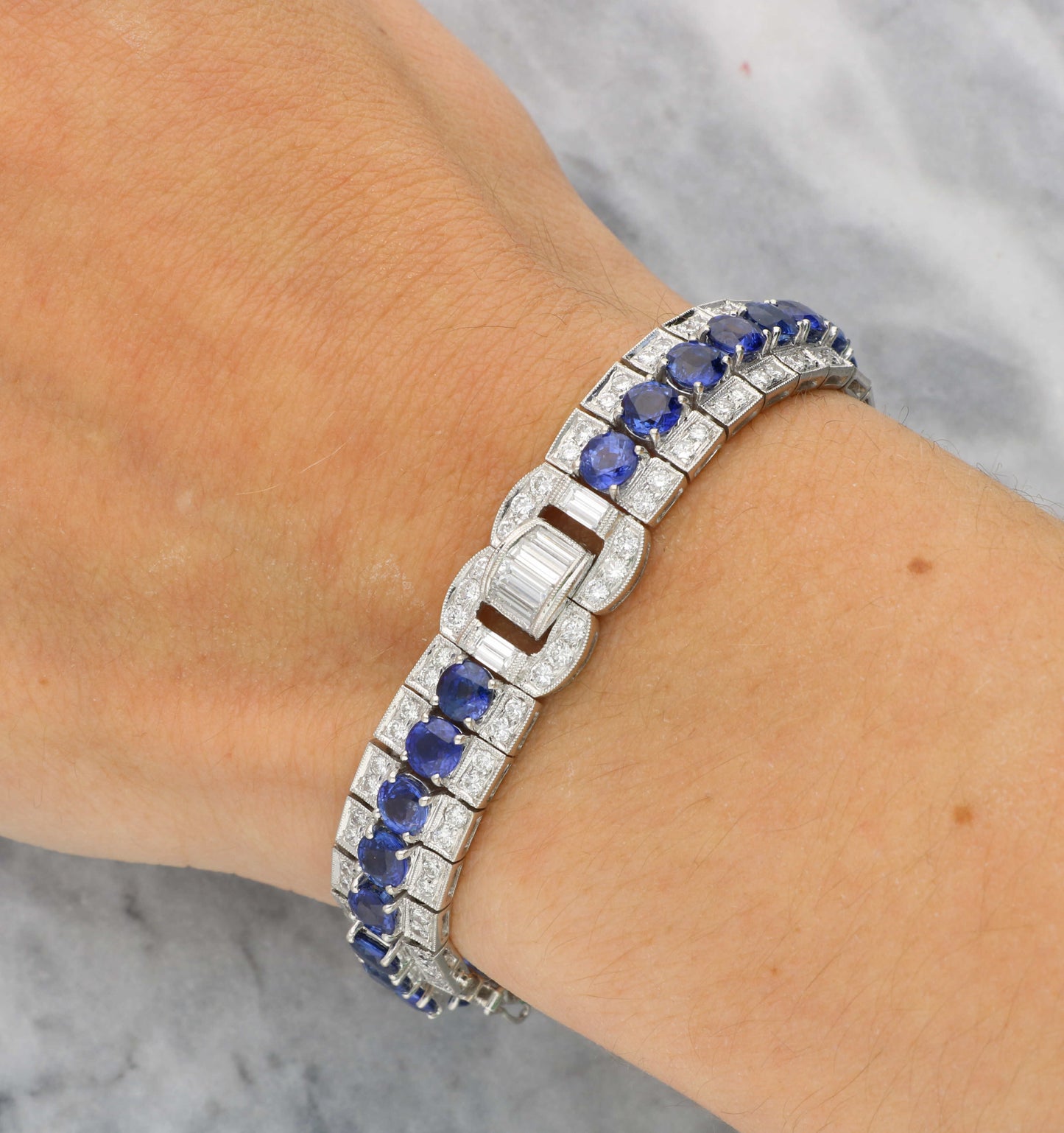 18ct sapphire and diamond bracelet