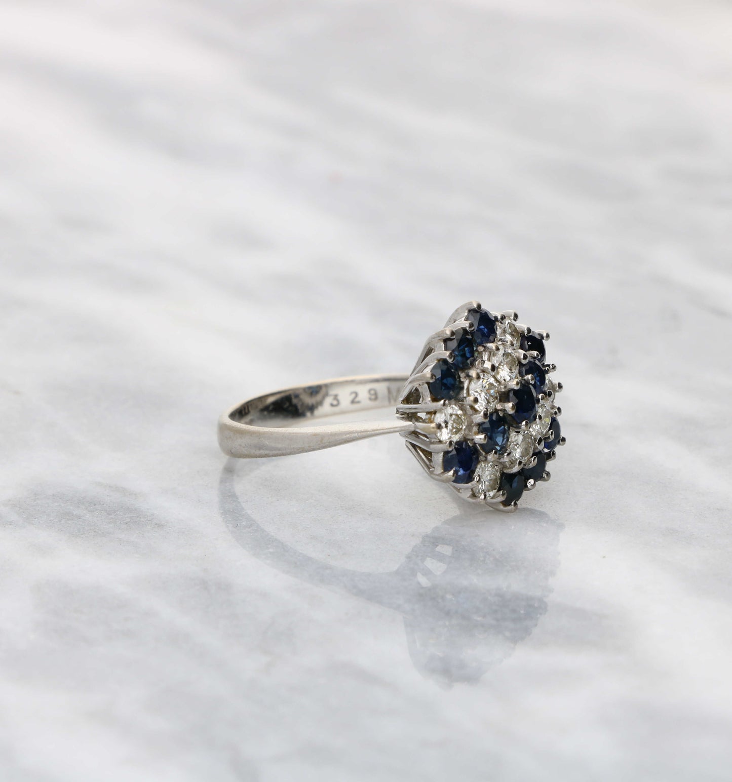 18ct diamond and sapphire cocktail ring