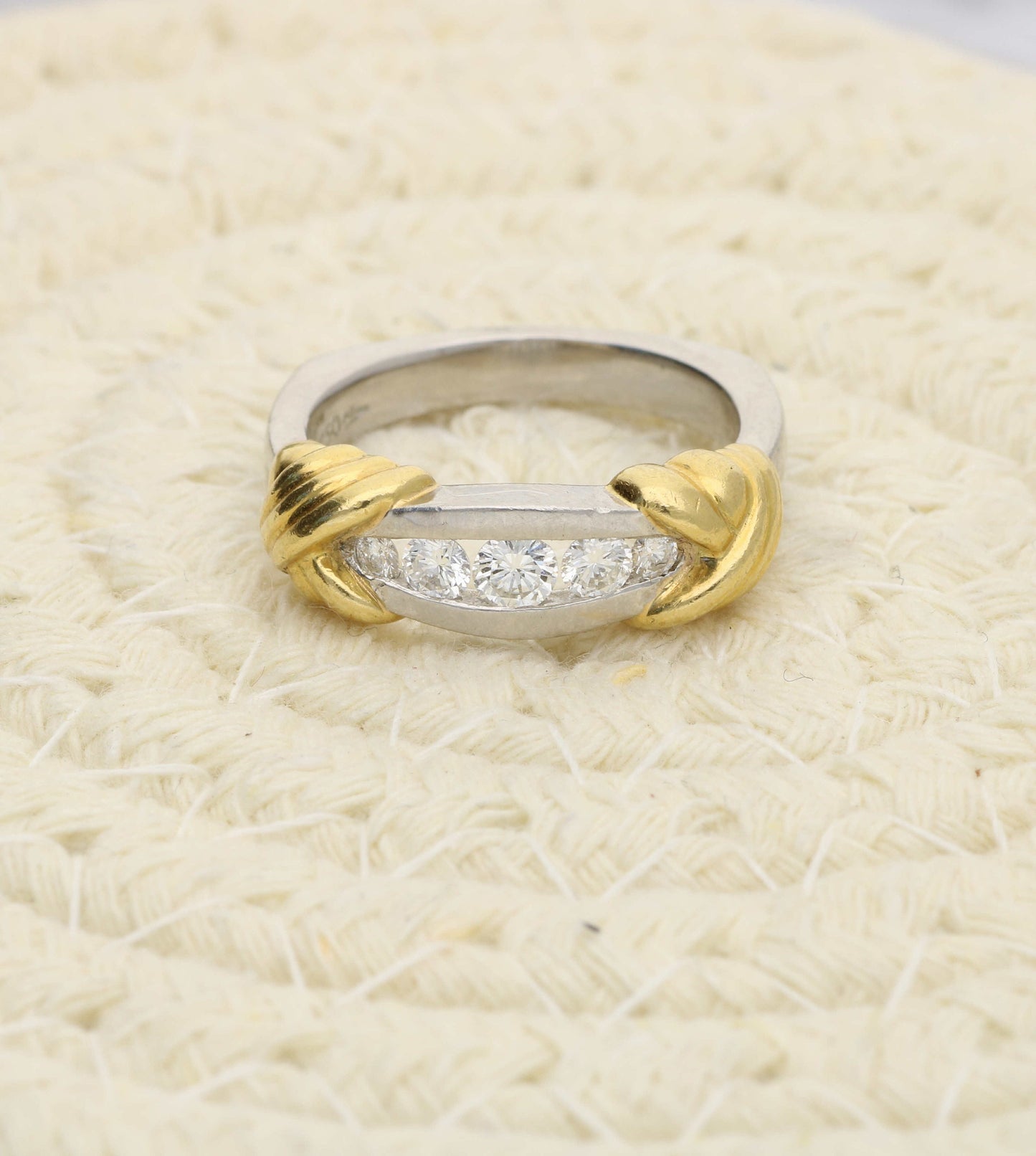 18ct and platinum 5 stone diamond ring