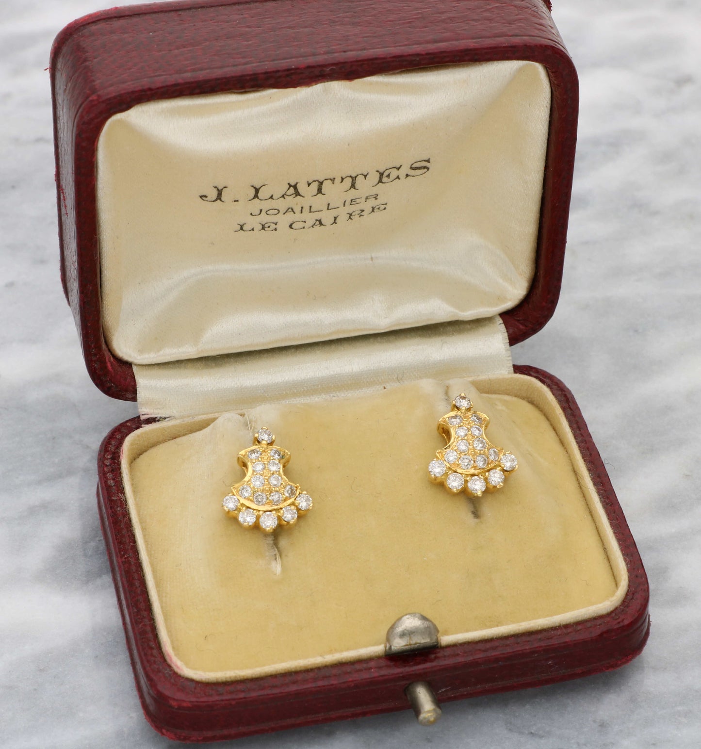 18ct diamond cluster earrings