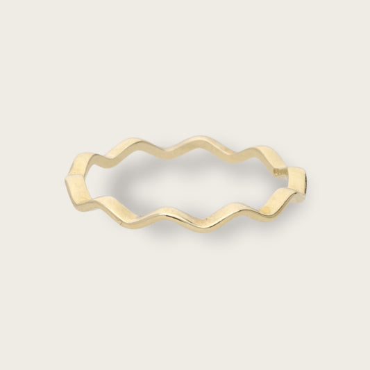 Wave eternity ring